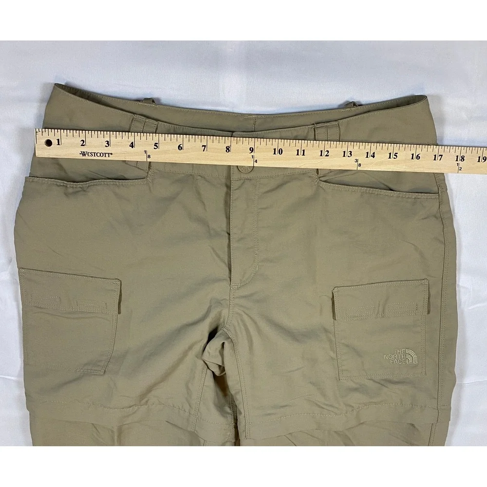 The North Face Women's Khaki Zip Off Convertible Cargo‎ Hiking Pants 10 Gorpcore